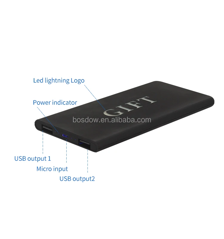 New design Custom mobile logo light power bank 5000mah universal light up power bank led logo - ANKUX.COM