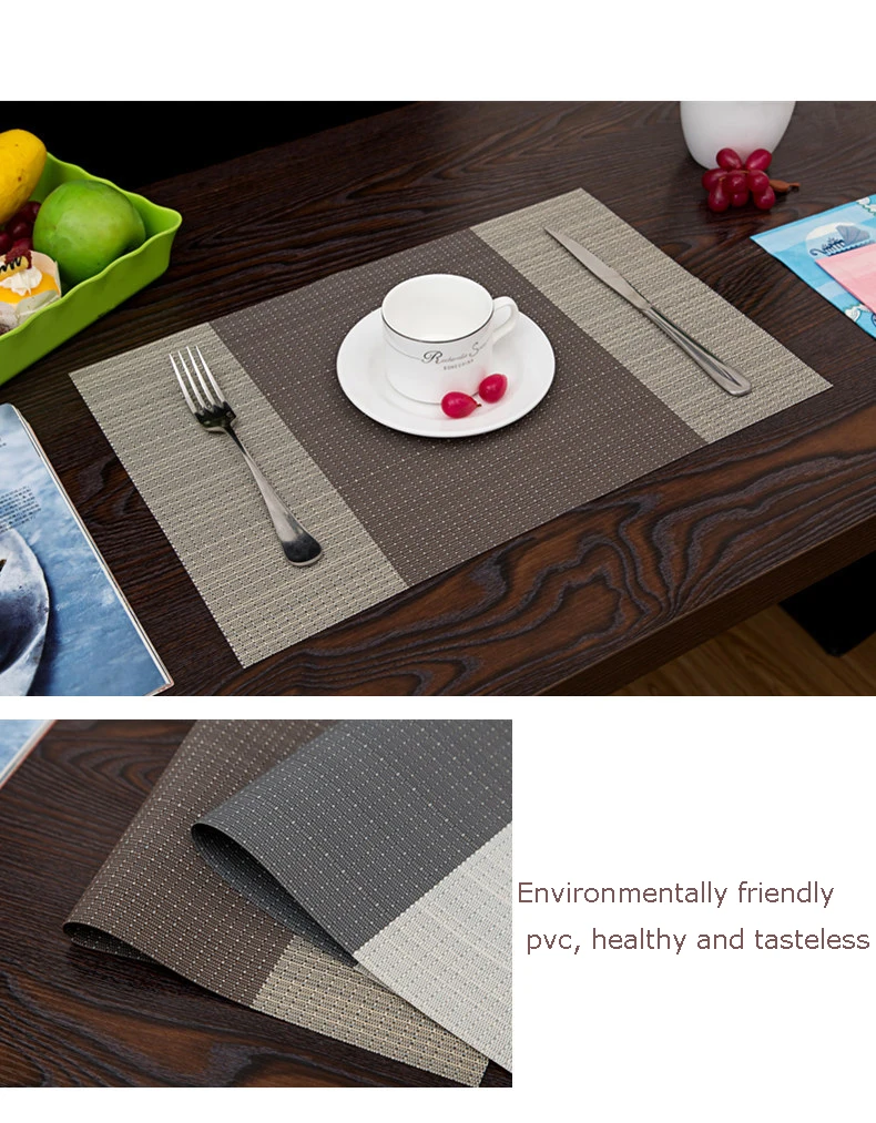 4 piece Japanese style cloth Western food pad Nordic table mat insulation anti hot pot pad bowl mat household PVC