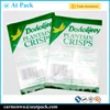Custom printed laminated plastic crisps packaging bag with clear window