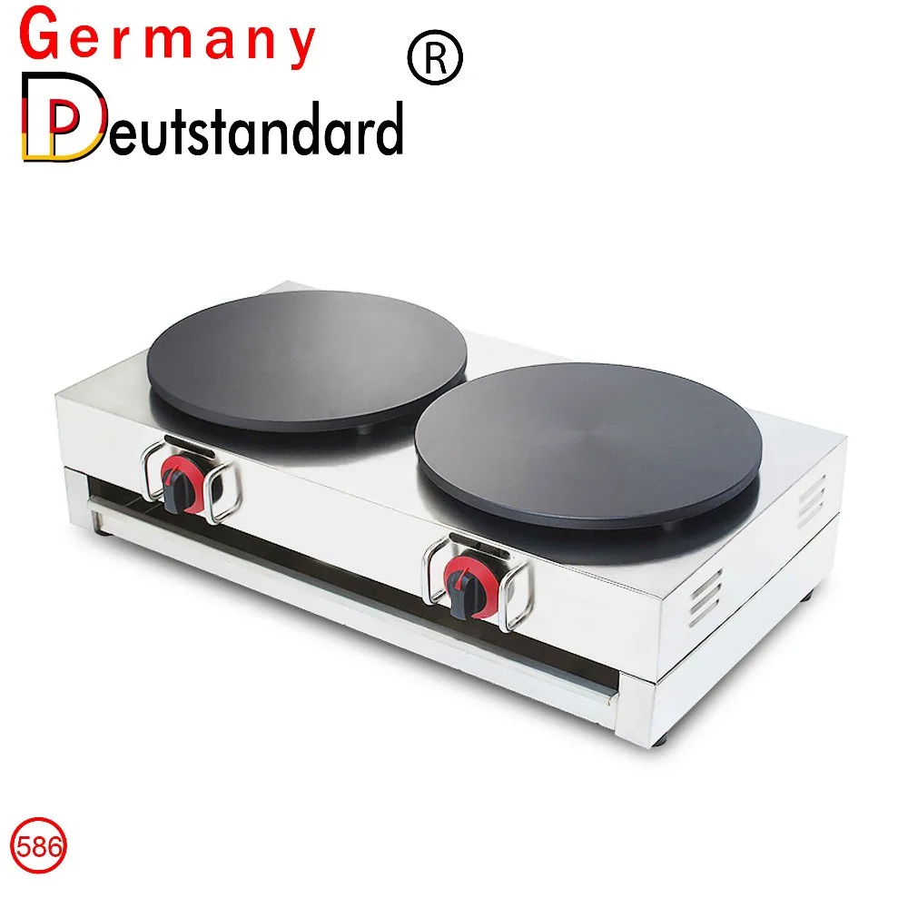 Double Head Gas Crepe Maker Factory Stainless Steel Crepe Machine