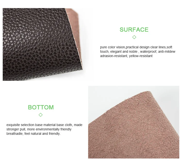 Litchi Grain 1.4mm Embossed Leather Eco Friendly Microfiber Synthetic