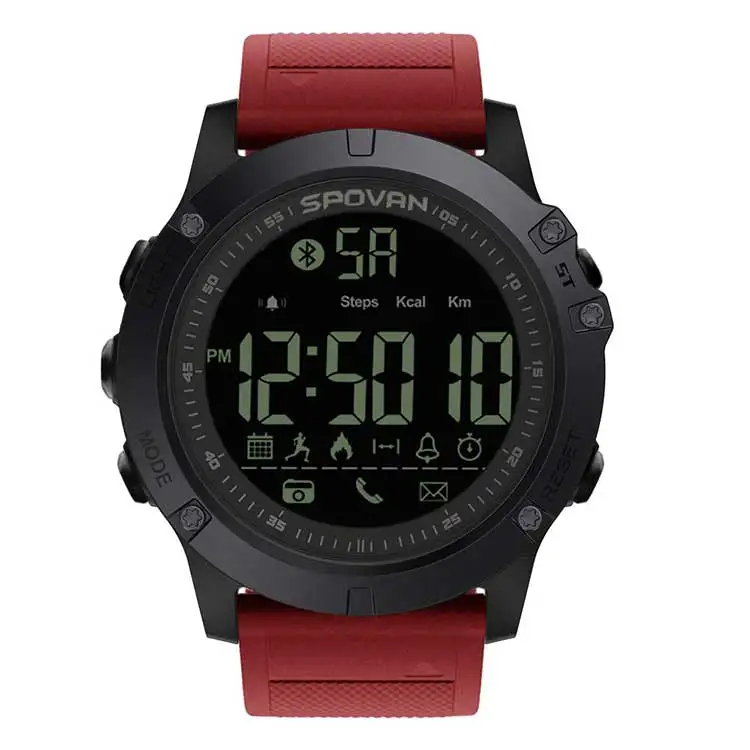 

Spovan PR1 update version bluetooth sport fitness smartwatches with pedometer camera remote message reminder, Black;slate;burgundy