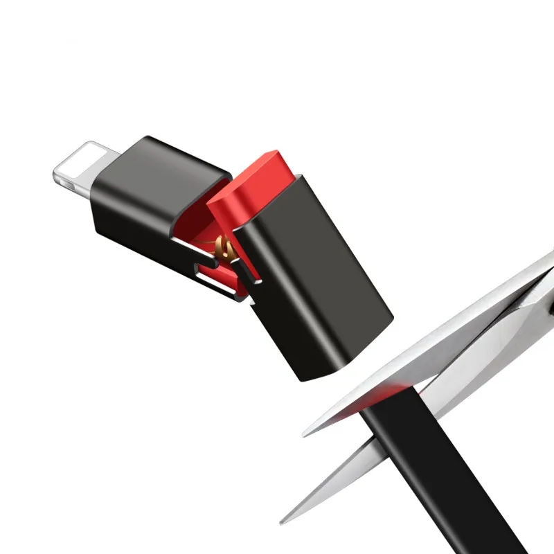 

New Fashion Hot Sale 1.5 m TPE Material Fast Repair Zinc Alloy Renewable USB cable, Black/red