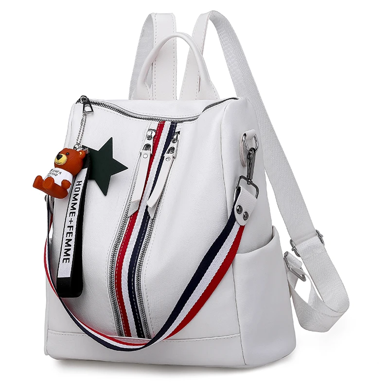 

new product 2019 leather backpack back pack women's bag