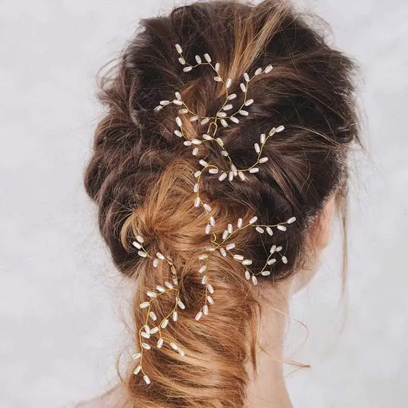 

Vershal Bride Crystal Rhinestones Pearls Women Hairpins Wedding Hair Combs Bridal Headpiece Hair Jewelry Accessories