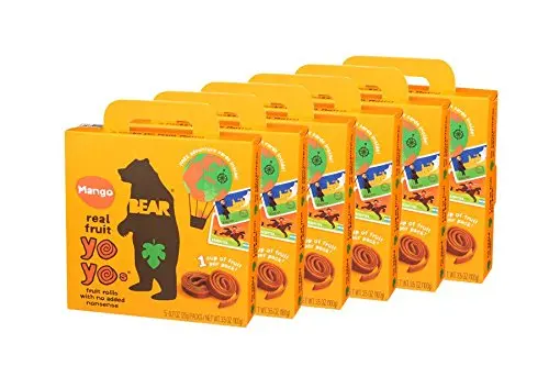 BEAR | Real Fruit Yoyos Snack | Non-GMO | Gluten-Free | All-Natural | Mango | 0.7 Ounce (30 Count)