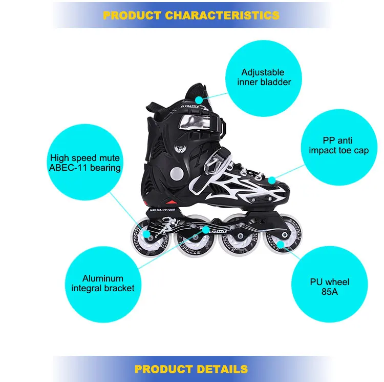 Oxygen Electric Inline Skates Shoes Patines Led Roller Inline Skates