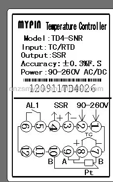 Digit F/C Manual/ Auto-tuning PID Temperature Controller TD4-SSR 2 Alarms output 