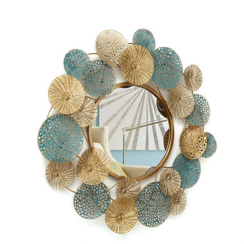 

Handmade Hanging Iron Home Wall Arts Decoration with Mirror