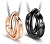 Special quick sale of lover titanium steel necklace ring pendant couples necklace pair couples necklace pendant set