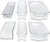 Fridge Bins and Freezer Organizer Refrigerator Bins Stackable Storage Box(6-Piece)