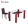 Free Sample Vintage Red Black Bases Convertible Acrylic Chairs Marble Laminate Dining Table For Dining Table