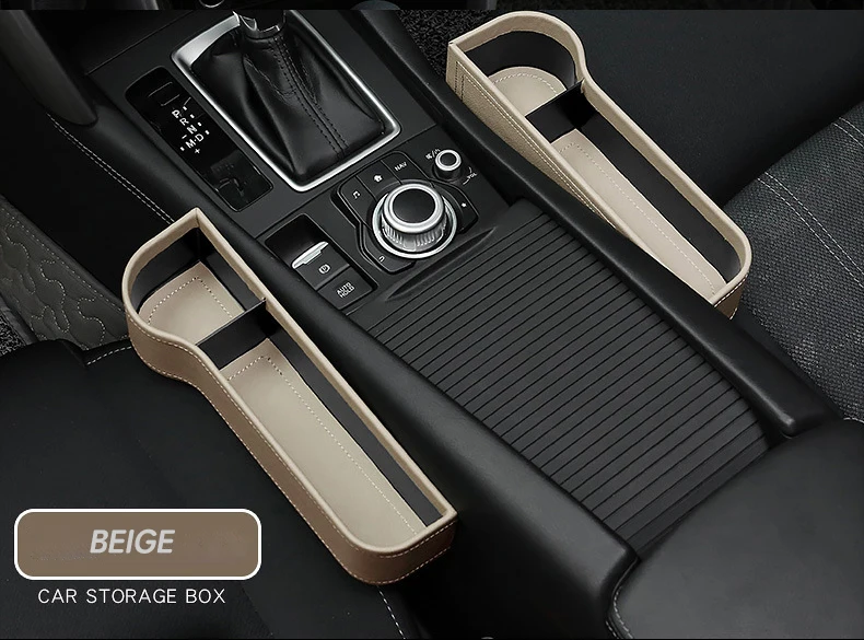 N\ Car Seat Storage Box,Car Seat Filler,Car Cup Holder Storage Box in Between Car Seat for Cellphones Keys Cards Wallets Sunglasses Beige N\ Car Seat Storage Box,Car Seat Filler,Car Cup Holder Storage Box in Between Car Seat for Cellphones Keys Cards Wallets Sunglasses Beige