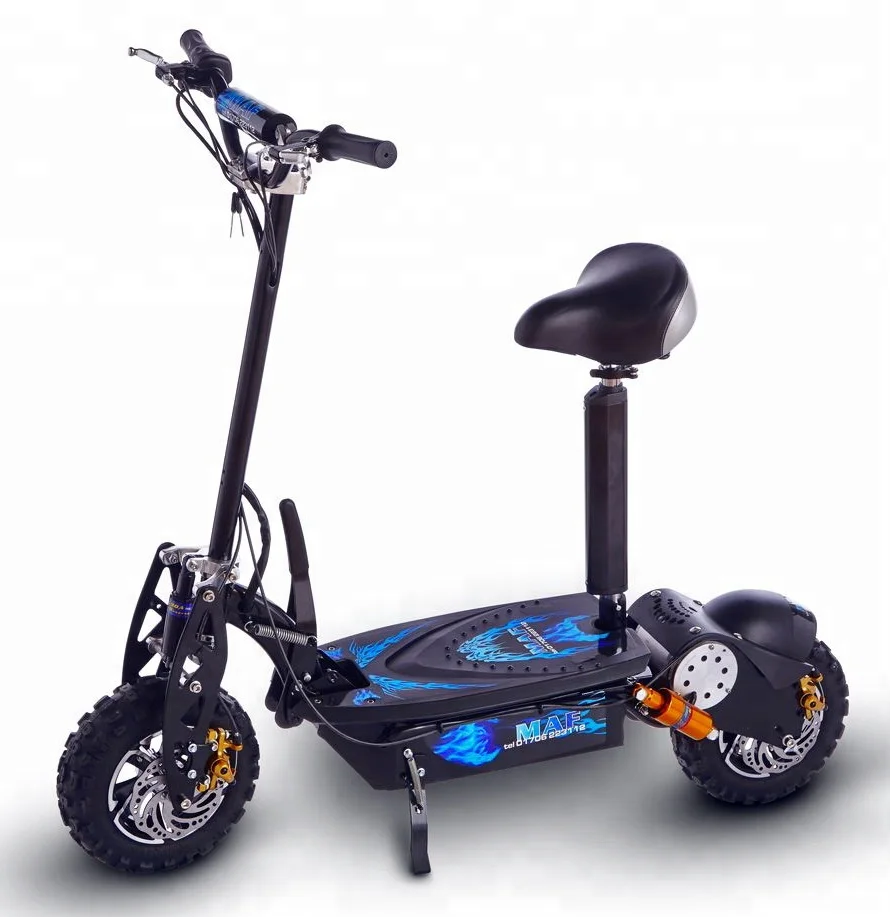 

1600W electric scooter with 48V brushless motor foldable 12'' off road tyres, Red, black, yellow, blue, orange