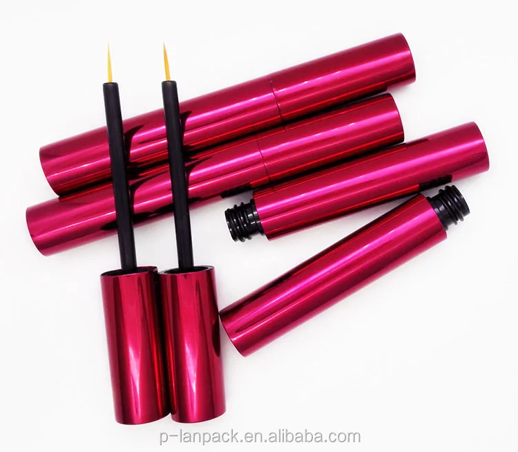 Stock Makeup Rose Gold Aluminum Eyelash Serum Bottle Eyeliner Container
