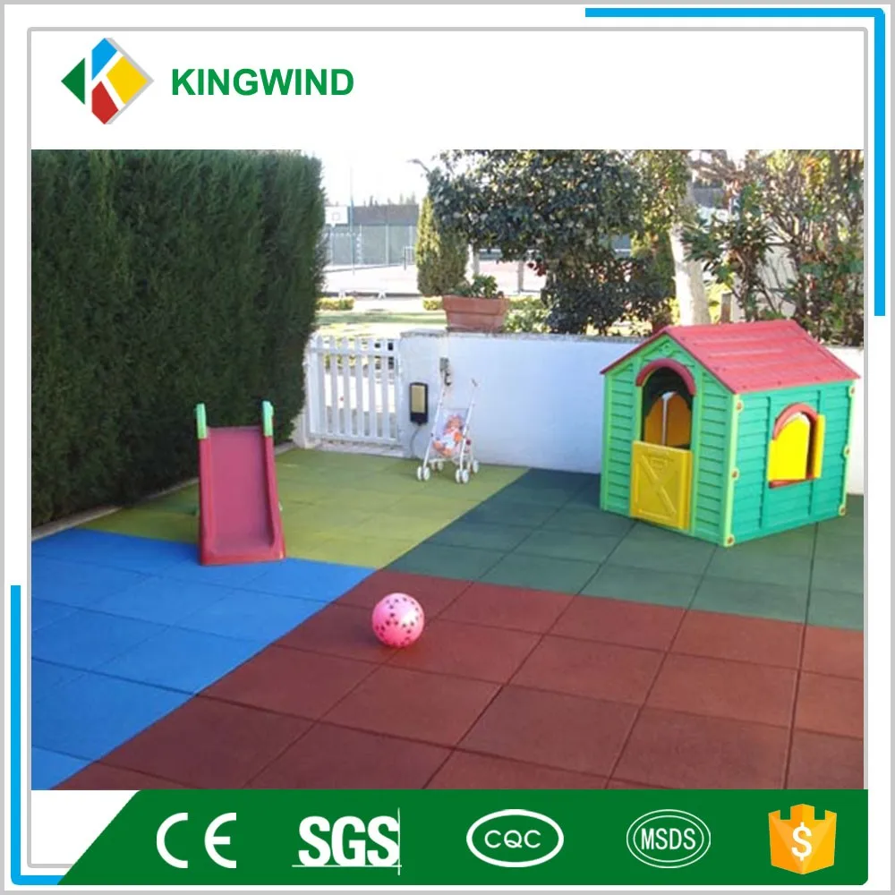 Kindergarten Interlocking Rubber Flooring For Playschool Gym