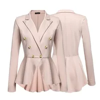 

Blazer Suit Long Sleeved Lapel Casual Small Suit Ladies Women Work Wear Jacket