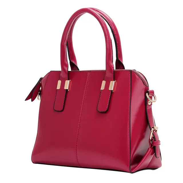 Simple Pure Oil Wax Ladies Hand Bag Handbag