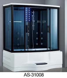 1200mm cabin house sector sliding door tempered glass material steam room