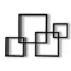 Modern style 4 cube intersecting wall mounted floating shelves for living room