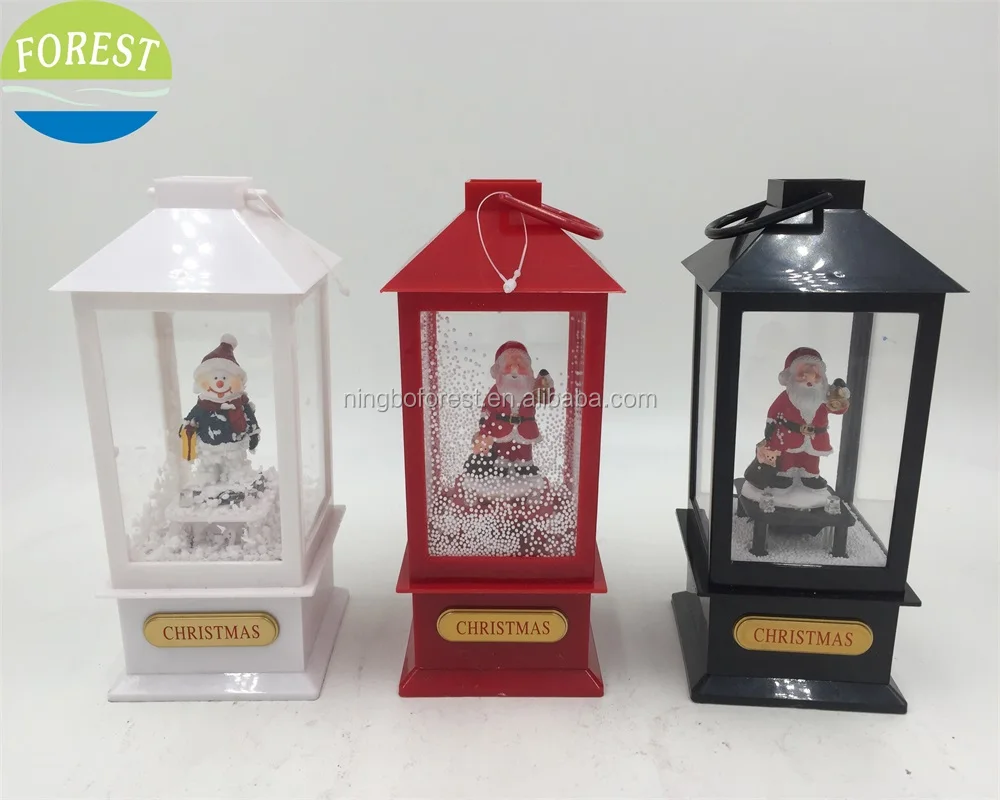 Led Candle Lantern With Music Snowing Plastic Christmas Led Candle Lantern With Music Snowing Plastic Christmas