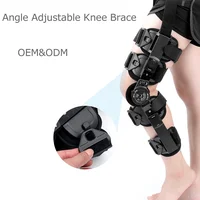 

Angle Adjustable Knee Brace ROM Post Op Hinged Keen Orthopedic Knee Support Brace For Adults