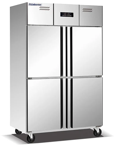 Commercial kitchen restaurant stainless steel workbench refrigerator 2 doors bar counter fridge chiller refrigeration equipment