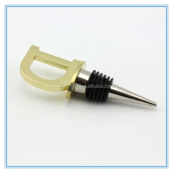 Metal Letters Design Decorative Wine Bottle Stoppers Wholesale