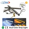 Car Dual Function Led Light Flexible Daytime Running Light Strip Auto Waterproof Arrow DRL With Turn Signal Lamp