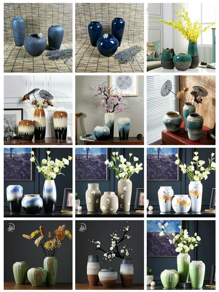 Modern Set Of 3 Ceramic Vases For Home Decoration Buy Set Of 3