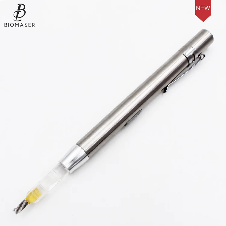 New Led Light Attached Microblading Eyebrow Pen Manual Tattoo Permanent