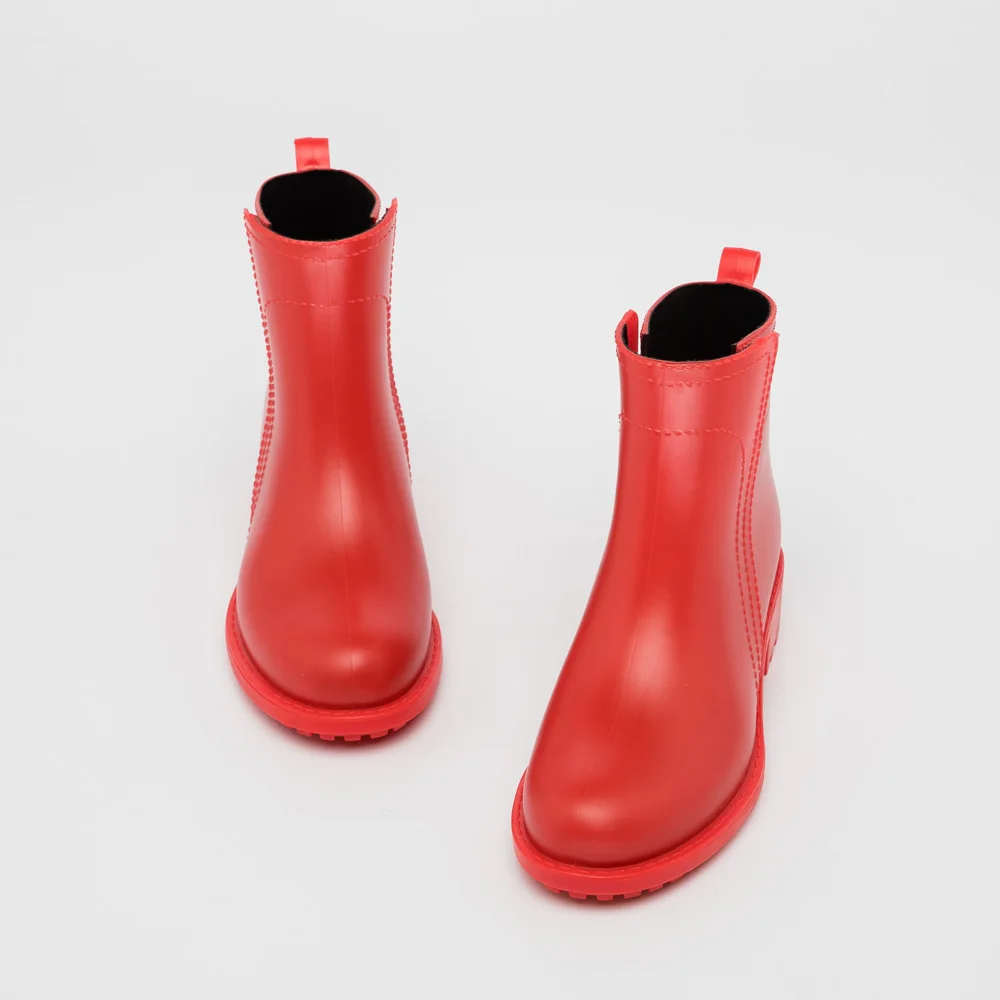 red matt women rain boots low cut wellies rain
