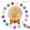 Best Price No Minimum 15 cm Touch 16 Colour 3d Lunar Moon Globe Lamp Manufacturer In China