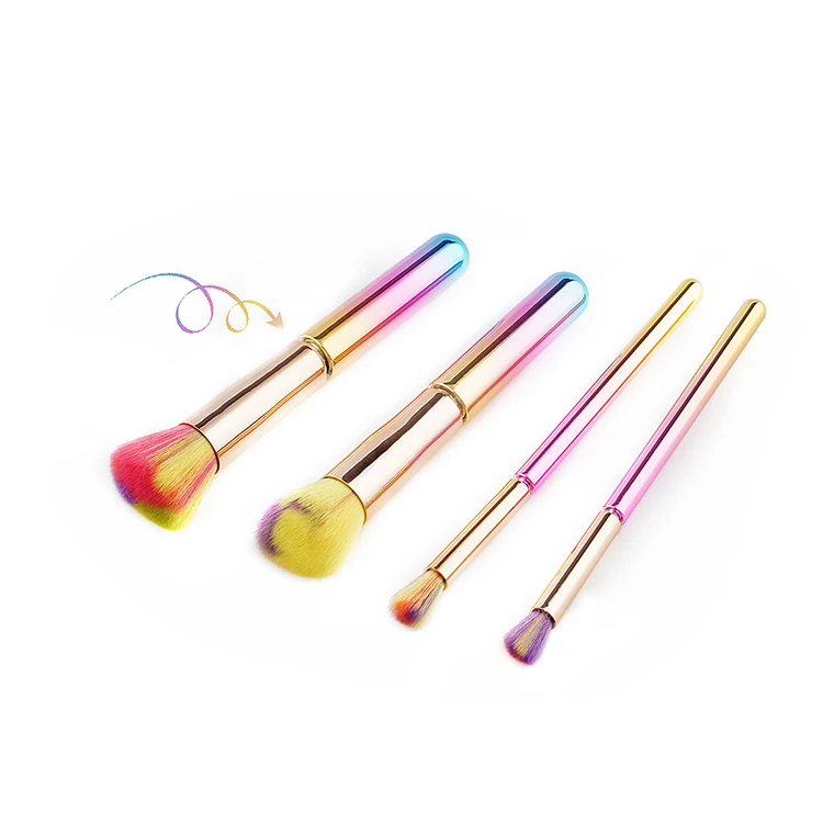 New Arrivals Top Quality Bristles Detachable Gradient Plastic Makeup Brush Set