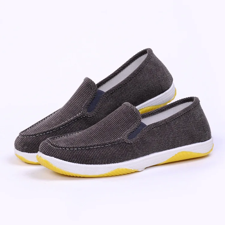 

China OEM Shoes Factory EVA Rubber Sole Men denim Canvas flat Shoes for Man, Customized