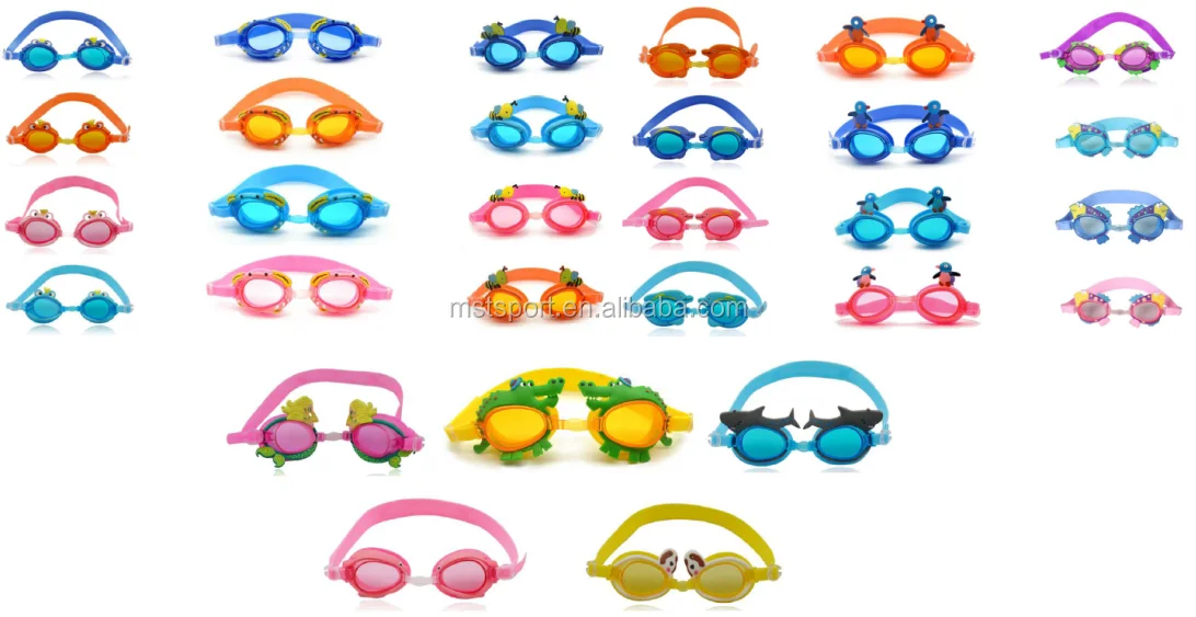 cartoon kids swim goggles .png