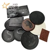 Super Quality Leather Patches, Custom Embossed Logo Black Leather Patches