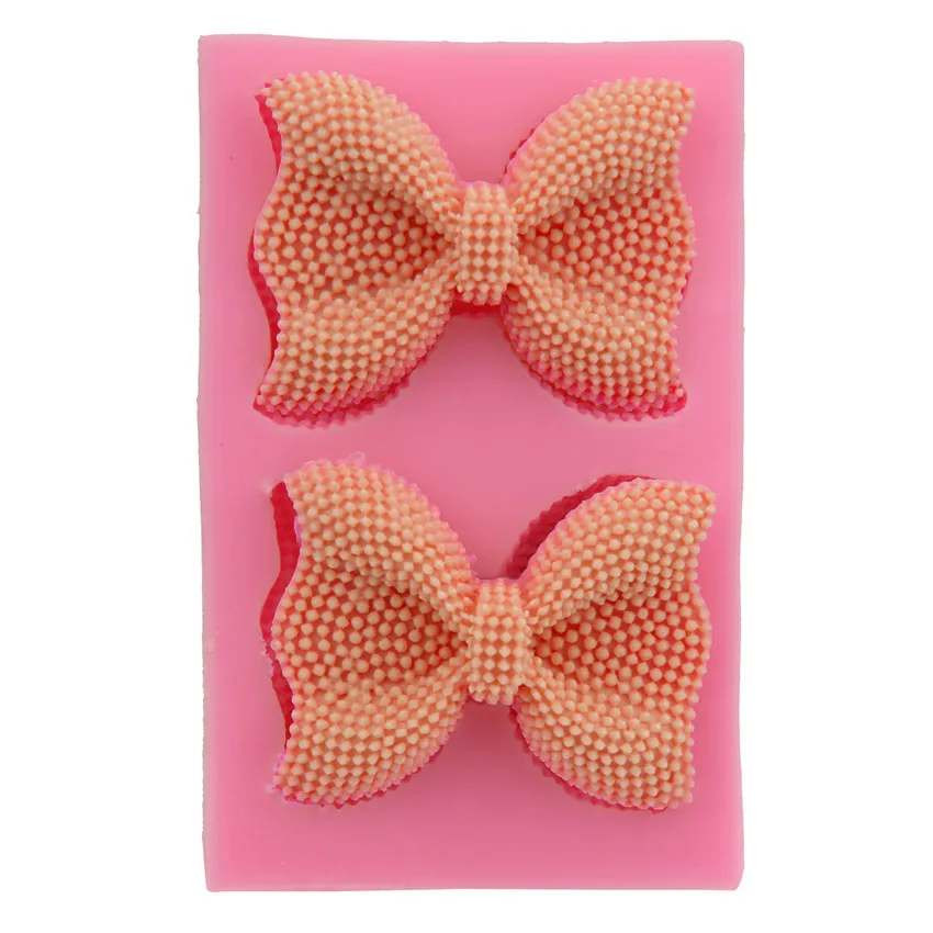 

2 bowknot diy handmade silicone chocolate molds