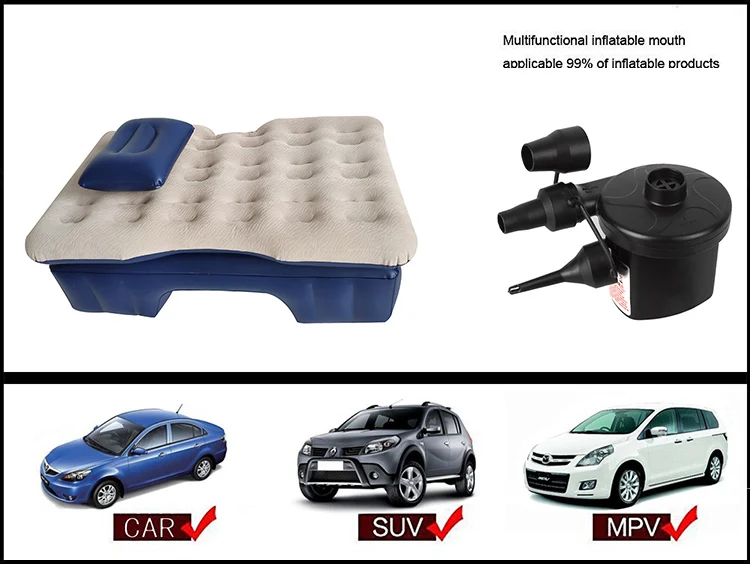 2019 Hot sale self-driving tour Inflatable SUV Car back seat Air Mattress