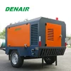 Industrial diesel driven mobile screw air compressor machine
