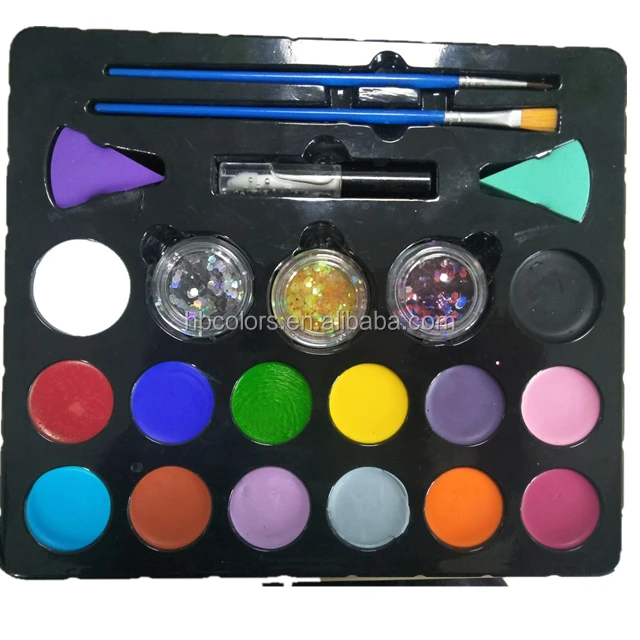 Face And Body Paint Set Nontoxic & Hypoallergenic Cosplay Makeup Kit