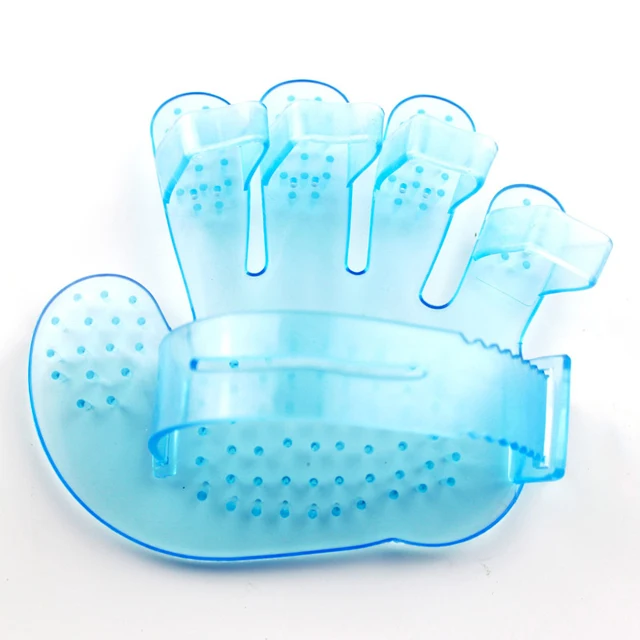 

Abs Bath Glove, Finger Massage Bath Brush Dog Cat Pet Supplies, Sky blue,yellow ,pink