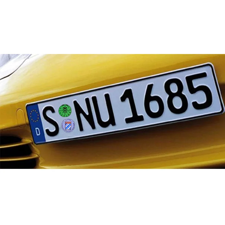 
Factory custom design rectangular aluminum car number plate 