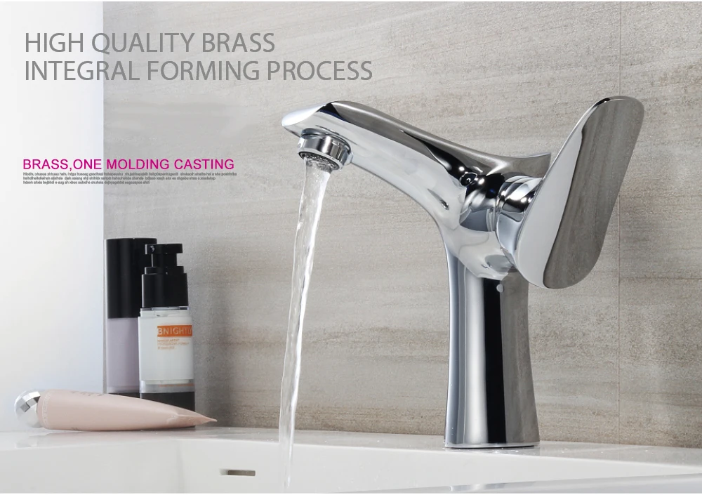Factory direct hot and cold water faucet single handle brass basin faucet