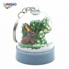 China factory wholesale OEM products in demand 2018 animal cute key chain kids company gift mini rabbit snow globe keychain
