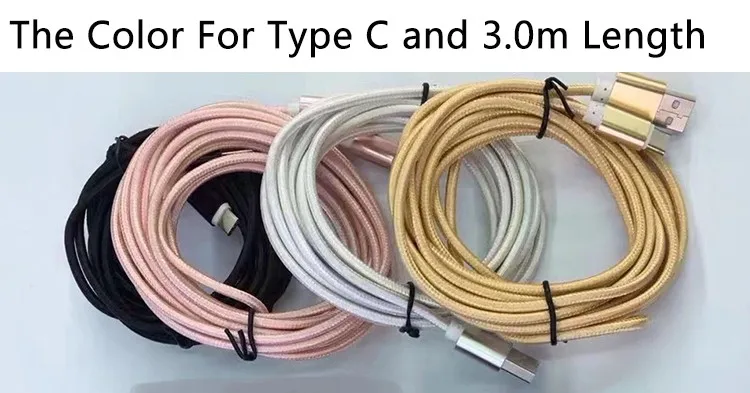 1m 2m 3m Nylon Braided USB Data Cable Low Price Stable Android Type C Micro USB Charging Cable Flexible Phone USB Cable - ANKUX.COM