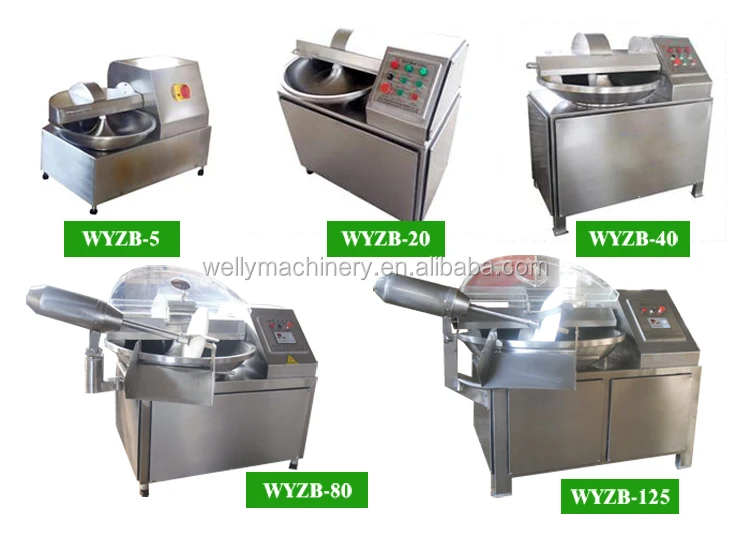 Industrial Minced Meat Bowl Chopping Sausage Machine 40l 3 Blades Bowl Cutter Meat Chopper