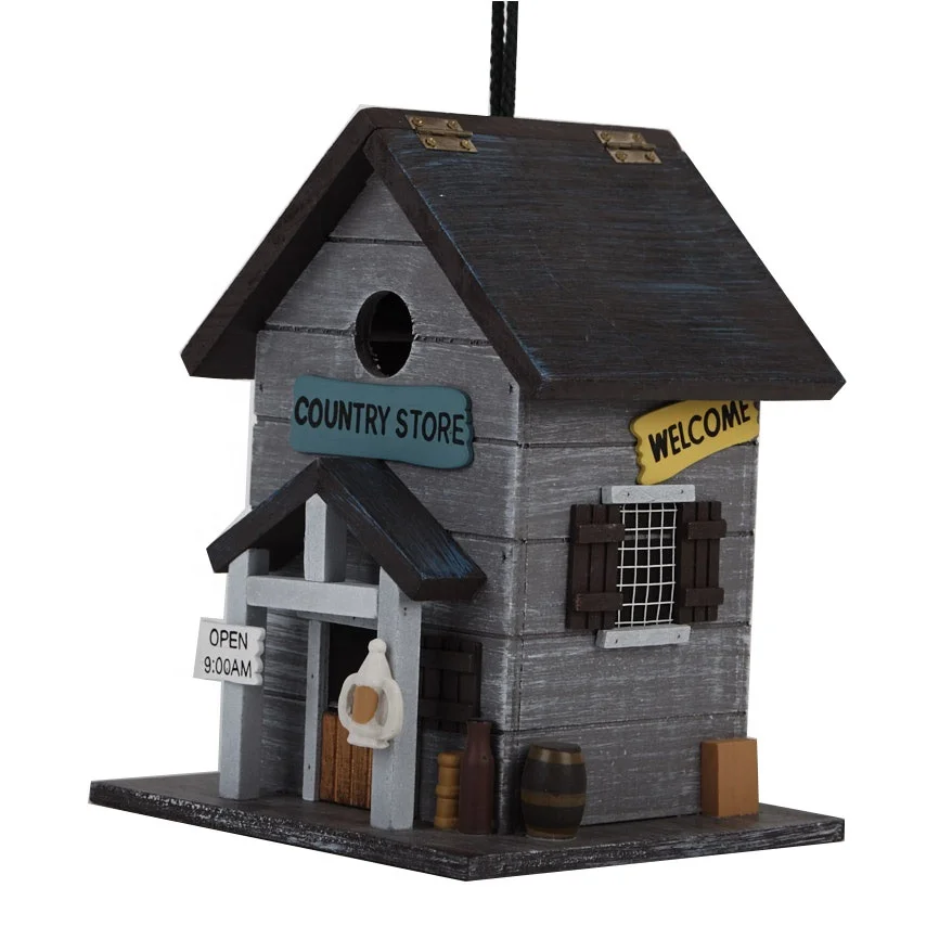 Modern Birdhouse Decorative Wooden Bird Houses For Garden Decor