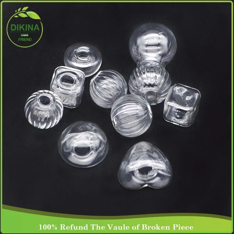 Hollow glass dome half round globe for jewellery making cover 25 mm pack of 5
