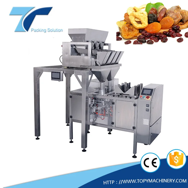 Automatic Stand Up Zipper Bag Freeze Dry Dried Fruit Vegetable Packing Machine Pouch Doypack